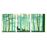Painting by Numbers Triptych Deer in The forest